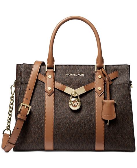 michael kors hamilton traveler large leather satchel|michael kors nouveau hamilton satchel.